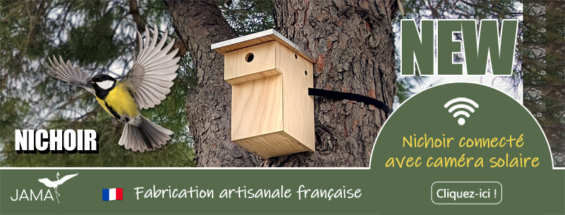 JAMA - Nichoir connecté avec caméra WiFi solaire – fabrication française