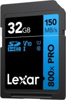 LEXAR - SDHC 800x PRO Blue Series UHS-1 V30 Card -150MB/s - 32GB