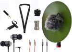 BirdFox - BIRDMIC PRO PACK Parabolic Microphone with audio interface, windscreen & accessories