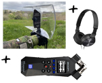PACK - HI-SOUND COMPACT Pro Stereo Parabolic Microphone + ZOOM H1 Essential Recorder + SONY Headphones